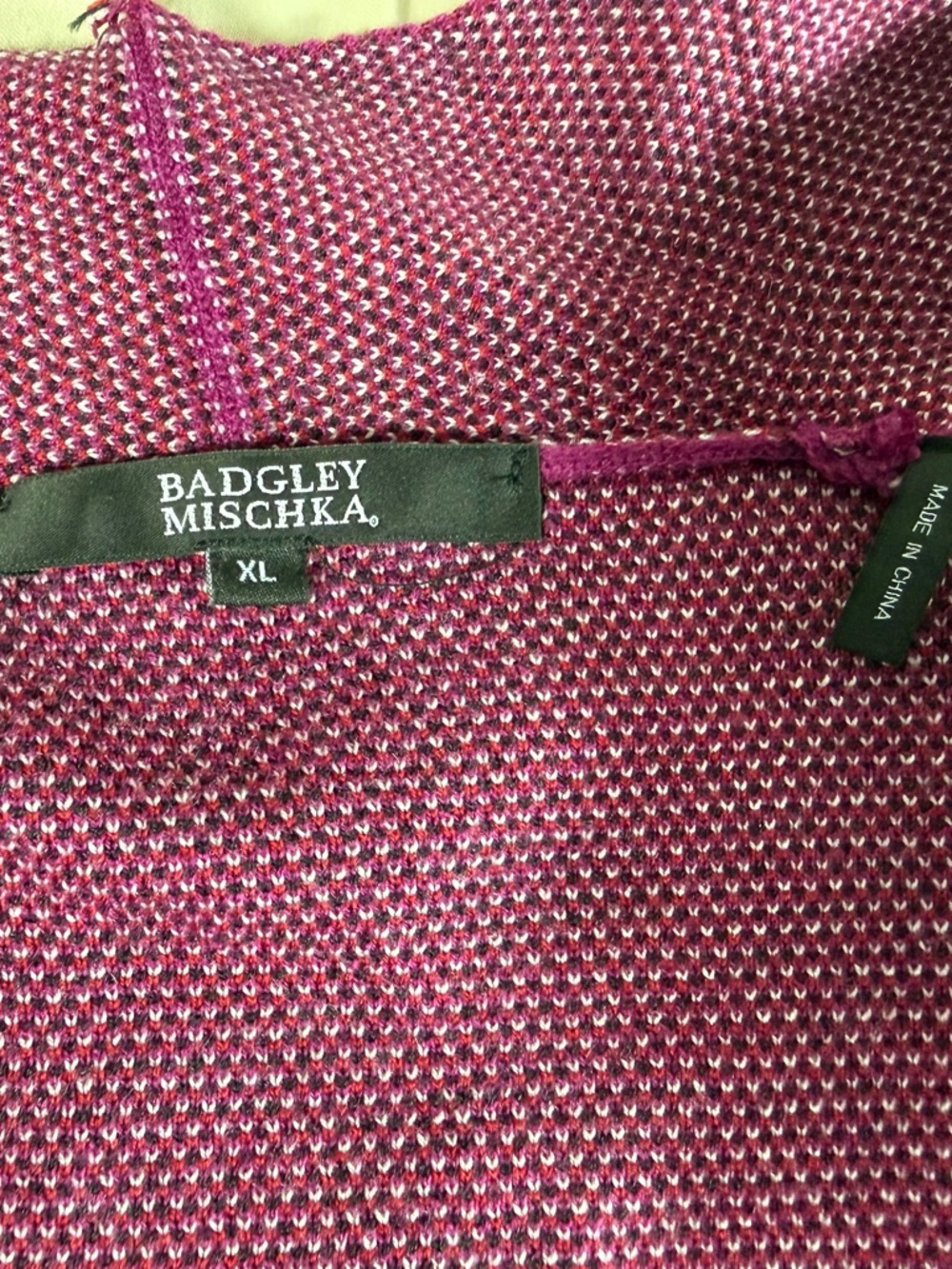 Badgley Mischka Magenta Open-Front Floral Duster - Picture 4 of 6
